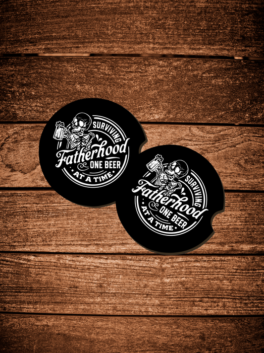 Surviving Fatherhood Car Coasters